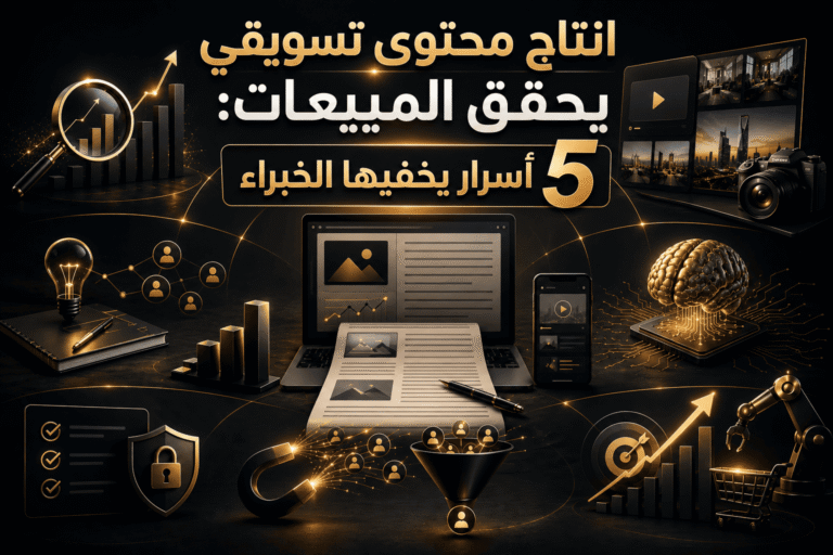 انتاج محتوى تسويقي يحقق المبيعات: 5 أسرار يخفيها الخبراء