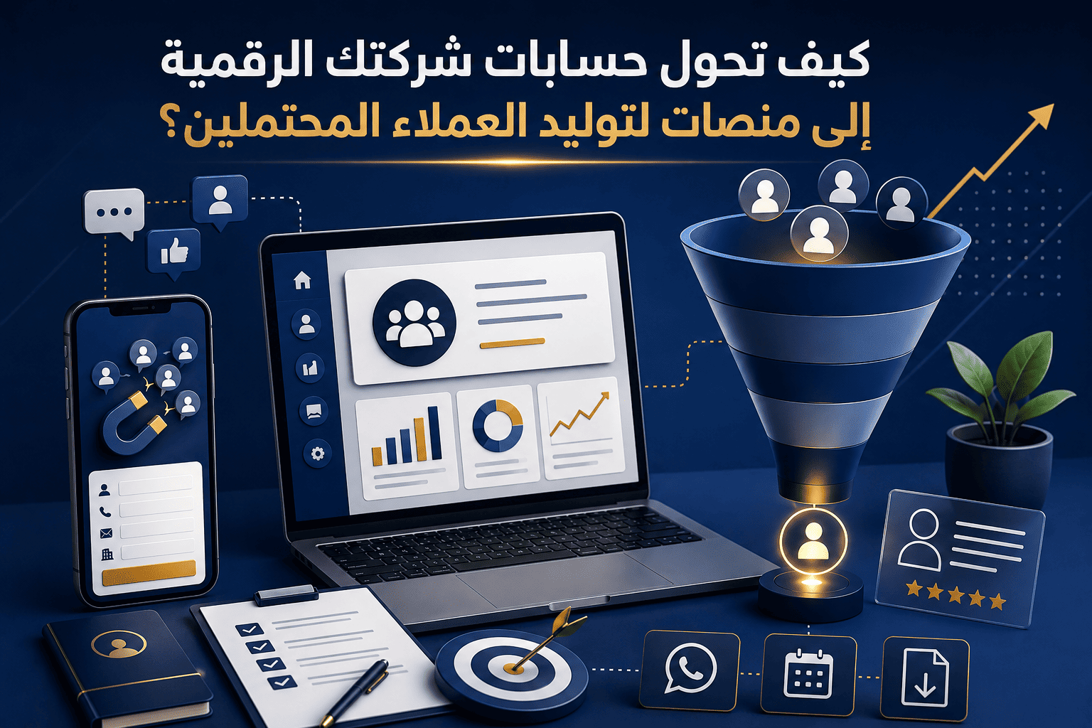 كيف تحول حسابات شركتك الرقمية إلى منصات لتوليد العملاء المحتملين؟